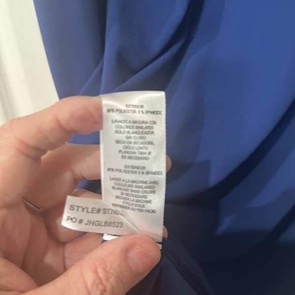 Jessica H size 6 royal blue sleeveless dress, with crisscross detailing  NWOT - Picture 4 of 4